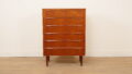 Vintage Deense ladekast | Teak | 6 lades | 106 cm