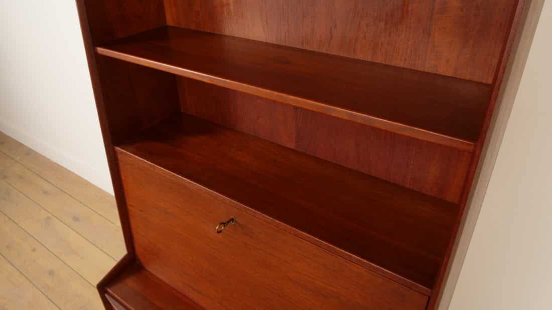 Vintage Deense Boekenkast Secretaire Teak 1960s Vintage Deense Boekenkast Secretaire Teak 1960s