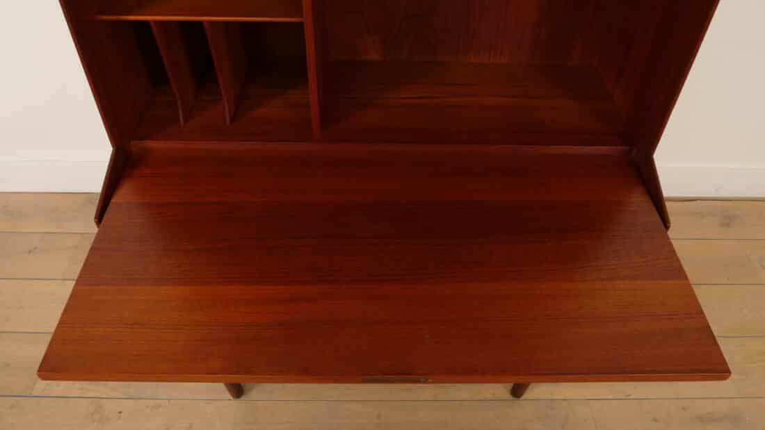 Vintage Deense Boekenkast Secretaire Teak 1960s Vintage Deense Boekenkast Secretaire Teak 1960s