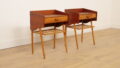 Set Deense vintage nachtkastjes | Teak & Eiken  | Vintage
