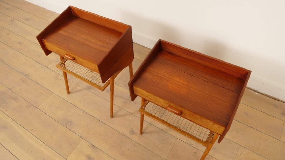 Set Deense Vintage Nachtkastjes Teak Amp Eiken Vintage Set Deense Vintage Nachtkastjes Teak Amp Eiken Vintage