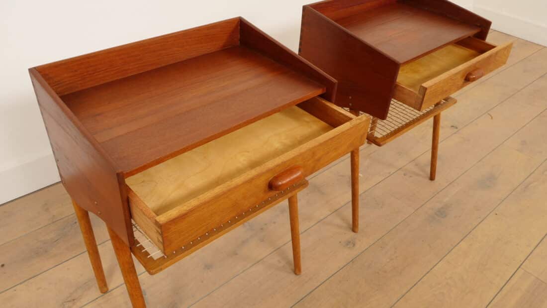 Set Deense Vintage Nachtkastjes Teak Amp Eiken Vintage Set Deense Vintage Nachtkastjes Teak Amp Eiken Vintage