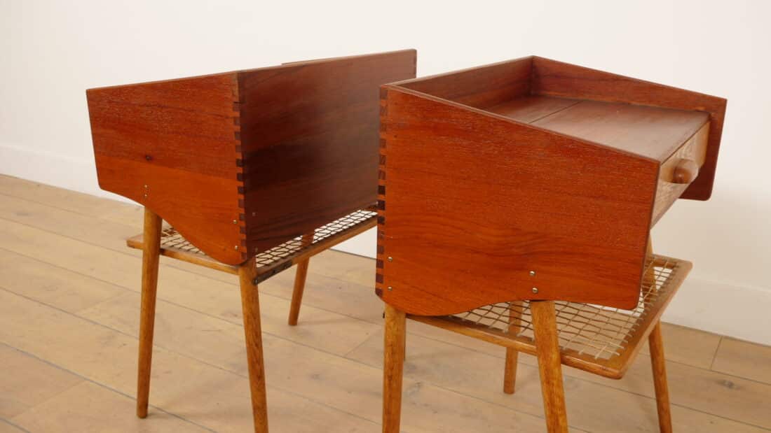Set Deense Vintage Nachtkastjes Teak Amp Eiken Vintage Set Deense Vintage Nachtkastjes Teak Amp Eiken Vintage