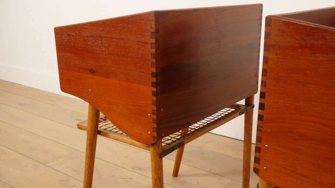 Set Deense Vintage Nachtkastjes Teak Amp Eiken Vintage Set Deense Vintage Nachtkastjes Teak Amp Eiken Vintage
