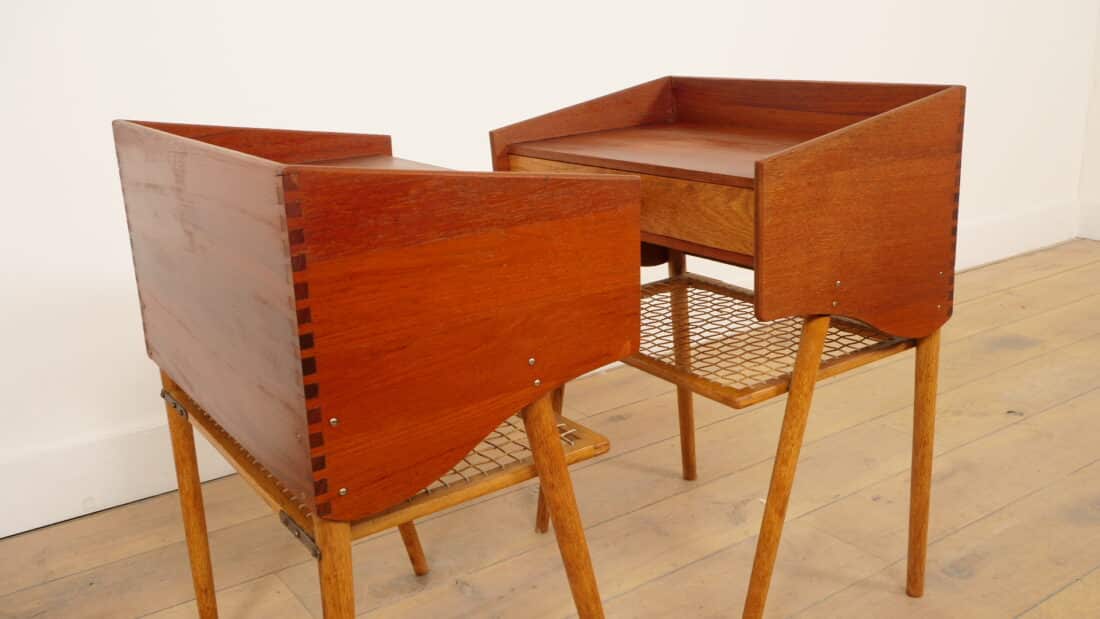 Set Deense Vintage Nachtkastjes Teak Amp Eiken Vintage Set Deense Vintage Nachtkastjes Teak Amp Eiken Vintage