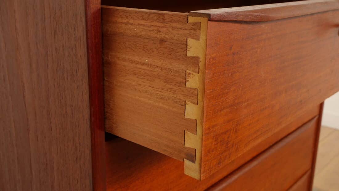 Vintage Deense Ladekast Teak 6 Lades 123 Cm Vintage Deense Ladekast Teak 6 Lades 123 Cm