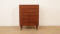 Vintage Deense ladekast | Teak | 6 lades | 100 cm