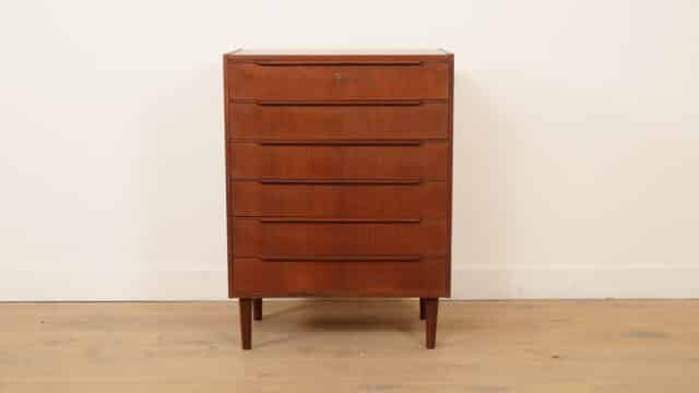 Vintage Danish Teak Chest of Drawers, 6 Drawers, 100 cm