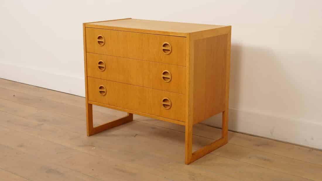 Vintage Ladekast 3 Lades Arne Wahl Iversen Eiken Vintage Ladekast 3 Lades Arne Wahl Iversen Eiken