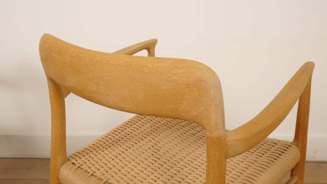 2 X Niels Otto Moller Eetkamerstoelen Model 56 Eiken Gerestaureerd