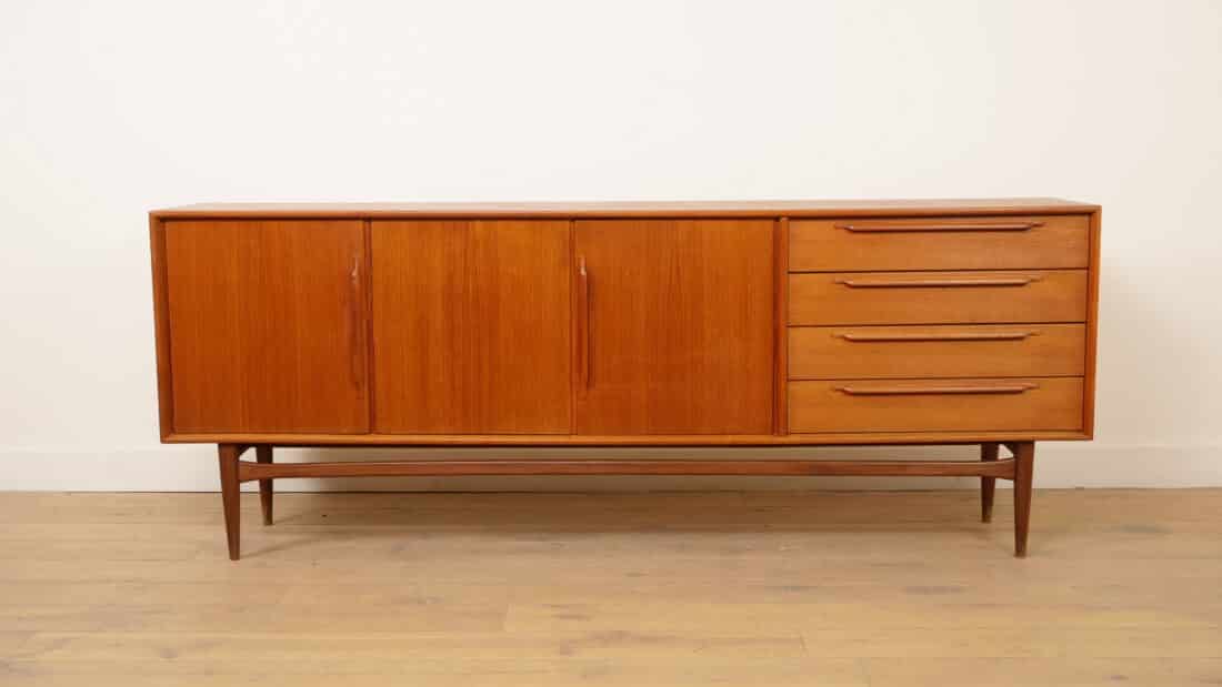 Vintage Dressoir Heinrich Riestenpatt Teak 225 Cm