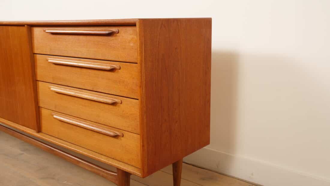 Vintage Dressoir Heinrich Riestenpatt Teak 225 Cm
