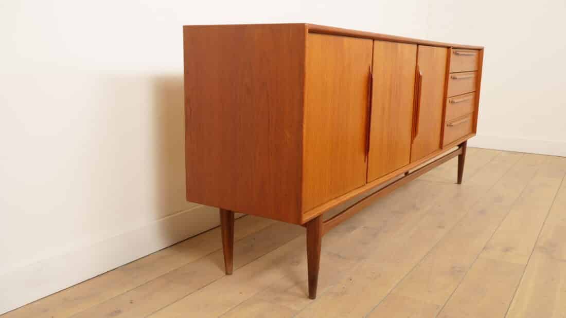 Vintage Dressoir Heinrich Riestenpatt Teak 225 Cm