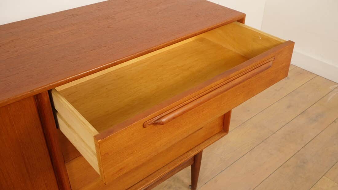 Vintage Dressoir Heinrich Riestenpatt Teak 225 Cm
