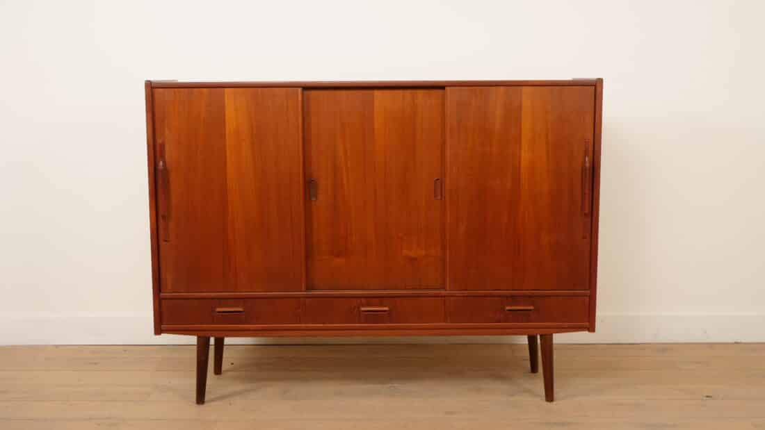 Vintage Highboard Wandkast Teak 154 Cm Vintage Highboard Wandkast Teak 154 Cm