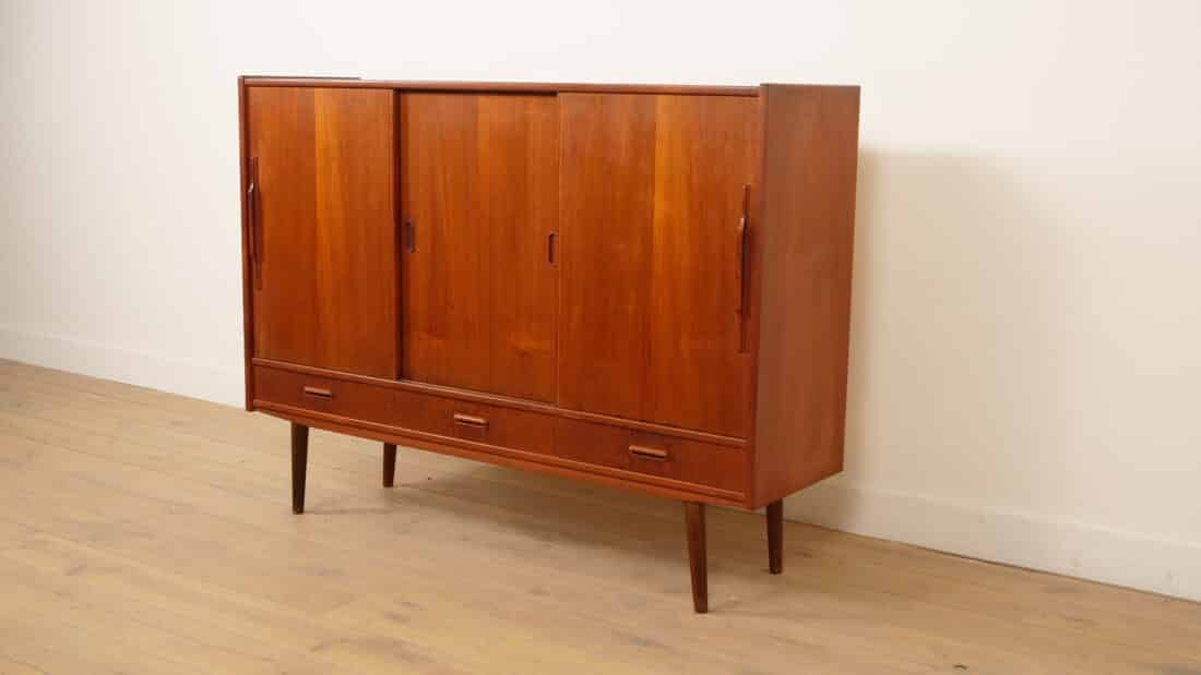 Vintage Highboard Wandkast Teak 154 Cm Vintage Highboard Wandkast Teak 154 Cm