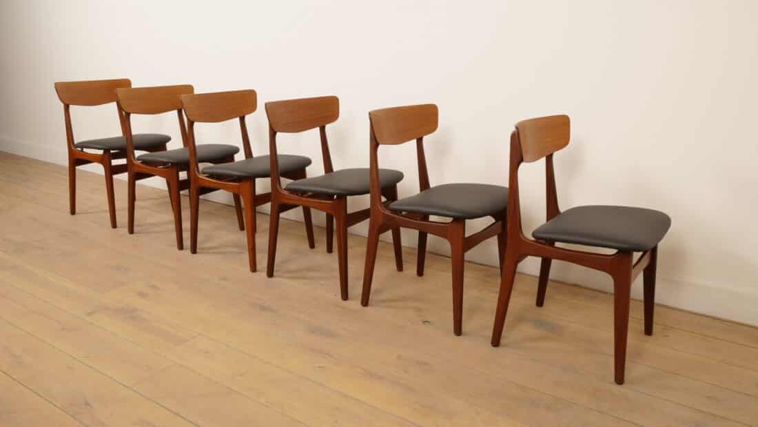 Trp Post Container Data Trp Post Id 26835 6 x Schinning Amp Elgaard teak dining chairs, reupholstered Trp Post Container