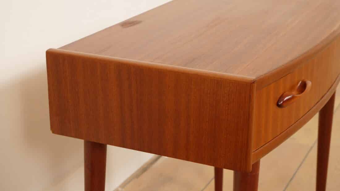 Vintage Teakhouten Bijzettafel Met Lade Nachtkastje 1960s