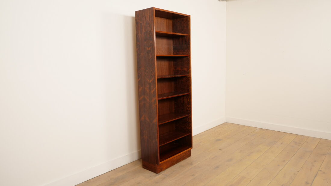 Smalle Vintage Boekenkast Palissander Hundevad Voor Omann Jun