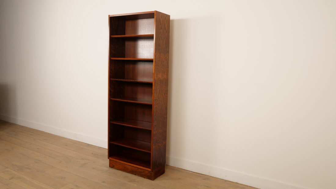 Smalle Vintage Boekenkast Palissander Hundevad Voor Omann Jun