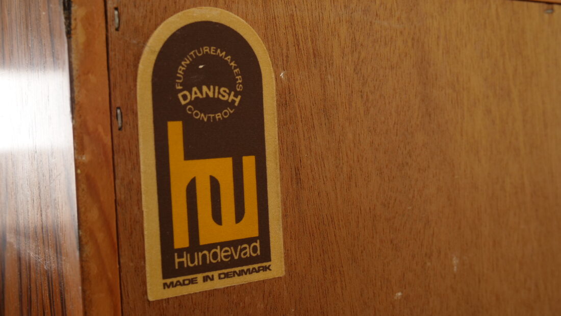 Smalle Vintage Boekenkast Palissander Hundevad Voor Omann Jun