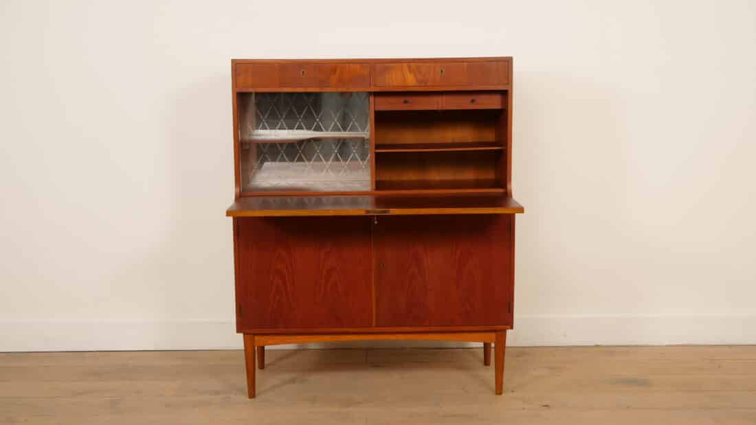 Vintage Barkast Teak Deens Design H P Hansen 1960s Vintage Barkast Teak Deens Design H P Hansen 1960s