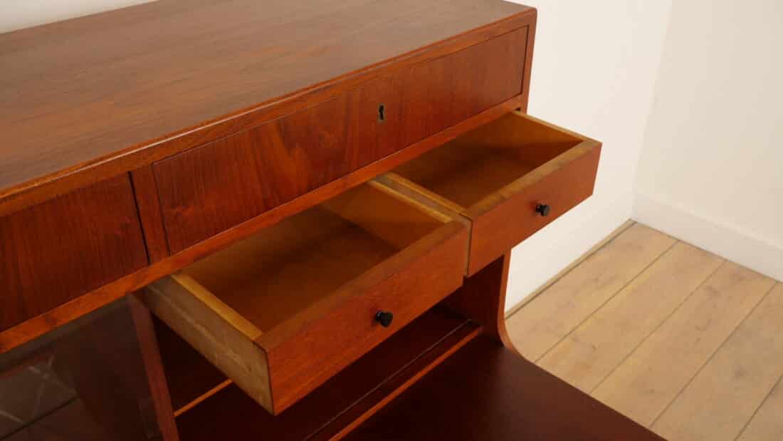 Vintage Barkast Teak Deens Design H P Hansen 1960s Vintage Barkast Teak Deens Design H P Hansen 1960s