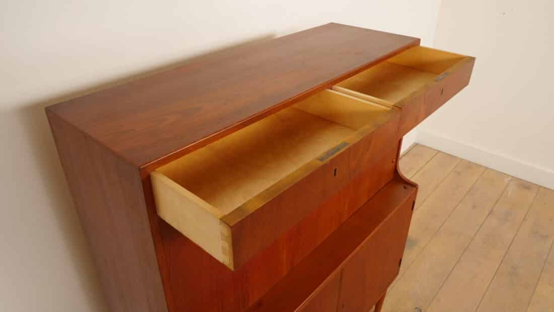 Vintage Barkast Teak Deens Design H P Hansen 1960s Vintage Barkast Teak Deens Design H P Hansen 1960s