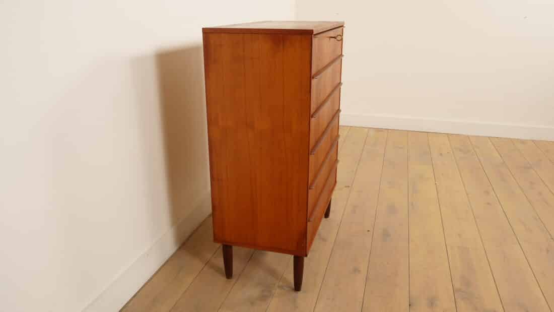 Vintage Deense Ladekast Teak 6 Lades 106 Cm Vintage Deense Ladekast Teak 6 Lades 106 Cm