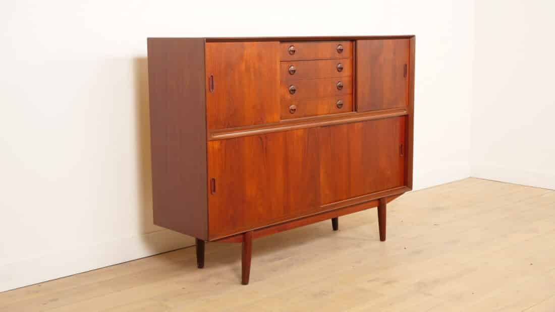 Vintage Highboard Met Bar Wandkast Teak 154 Cm Vintage Highboard Met Bar Wandkast Teak 154 Cm