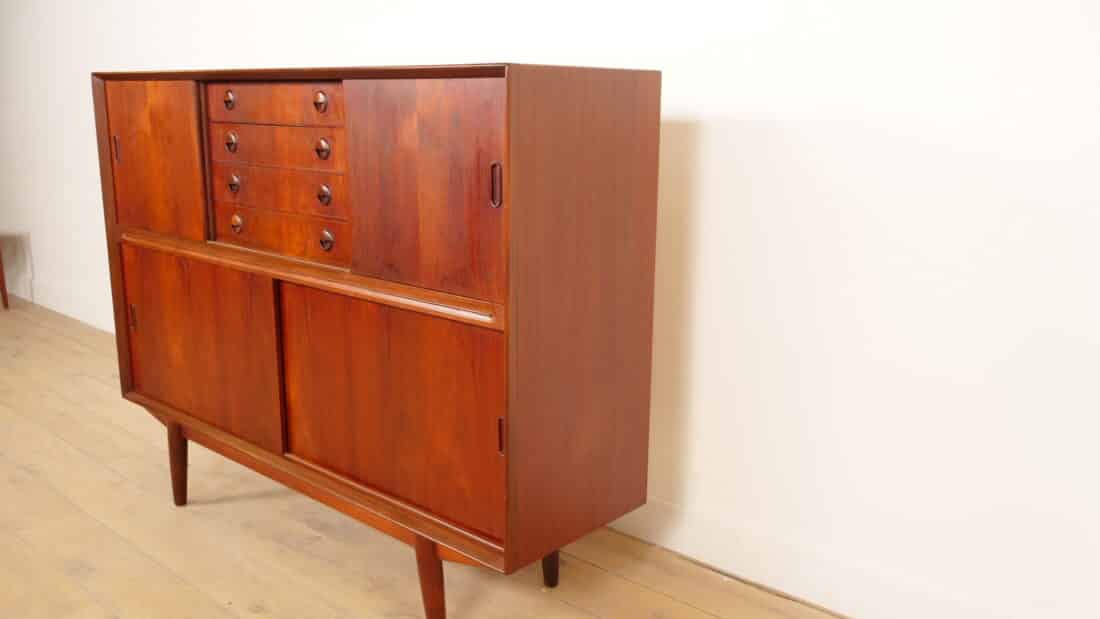 Vintage Highboard Met Bar Wandkast Teak 154 Cm Vintage Highboard Met Bar Wandkast Teak 154 Cm