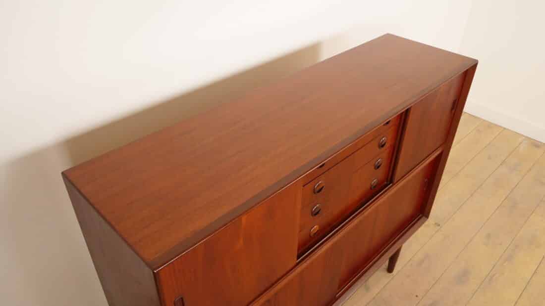 Vintage Highboard Met Bar Wandkast Teak 154 Cm Vintage Highboard Met Bar Wandkast Teak 154 Cm