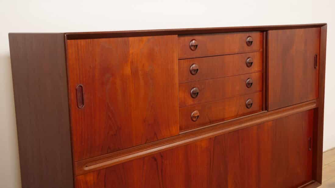 Vintage Highboard Met Bar Wandkast Teak 154 Cm Vintage Highboard Met Bar Wandkast Teak 154 Cm