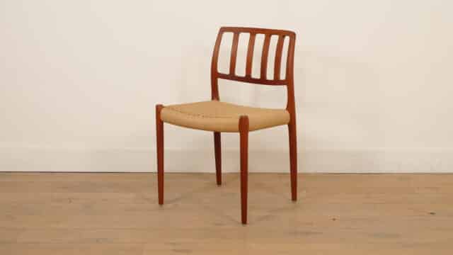 1x Niels Otto Mller Eetkamerstoel Model 83 Papercord Teak