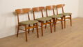4 x eetkamerstoel | Farstrup | Model 210 | Gerestaureerd | Groen