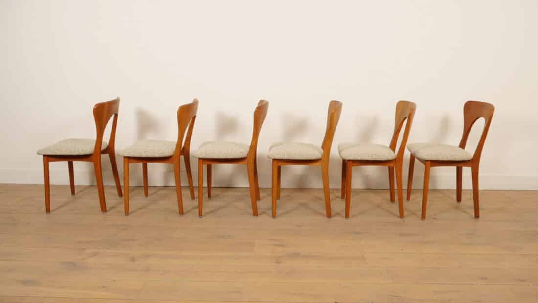 6 X Eetkamerstoel Koefoeds Hornslets Niels Koefoed Model Peter Teak 6 X Eetkamerstoel Koefoeds Hornslets Niels Koefoed Model Peter Teak