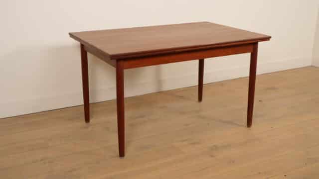 Vintage Eettafel Teak Uitschuifbaar 130 Cm