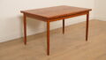 Vintage Deense uitschuifbare eettafel | teak | 130 cm