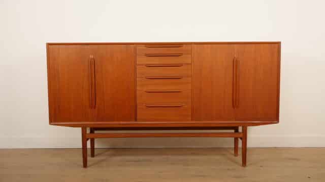 Deens Vintage Highboard In Teak Midcentury Modern Wandkast