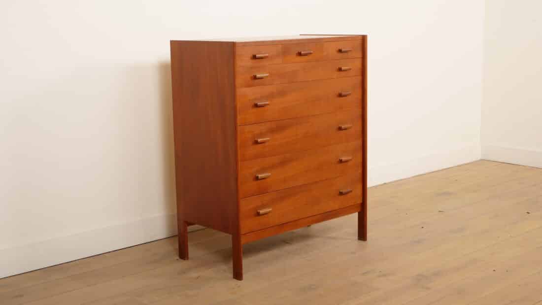 Vintage Deense Ladekast Teak 6 Lades 104 Cm Vintage Deense Ladekast Teak 6 Lades 104 Cm