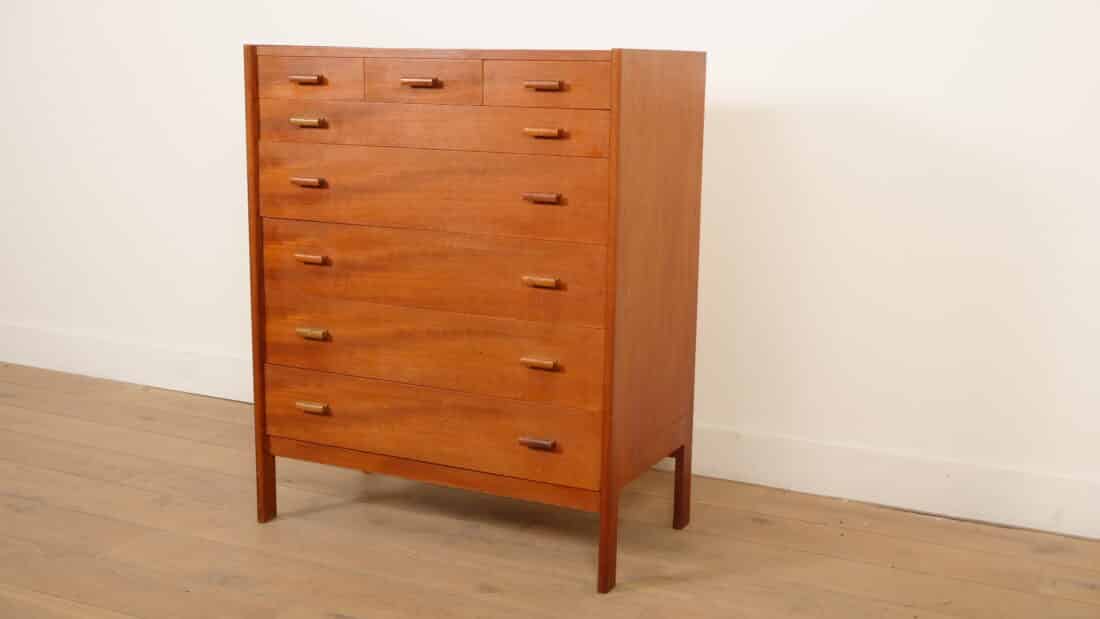 Vintage Deense Ladekast Teak 6 Lades 104 Cm Vintage Deense Ladekast Teak 6 Lades 104 Cm