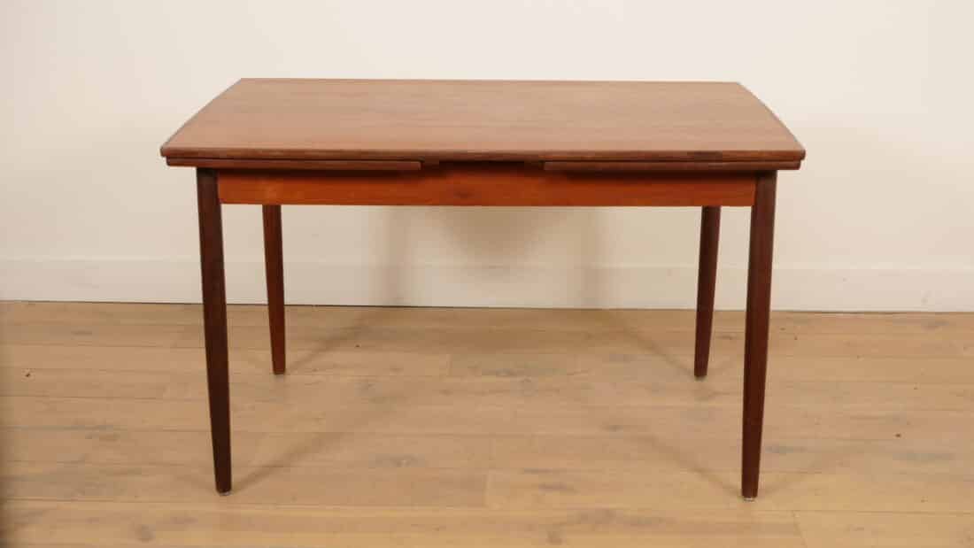 Vintage Eettafel Teak Uitschuifbaar 123 Cm Bootmodel