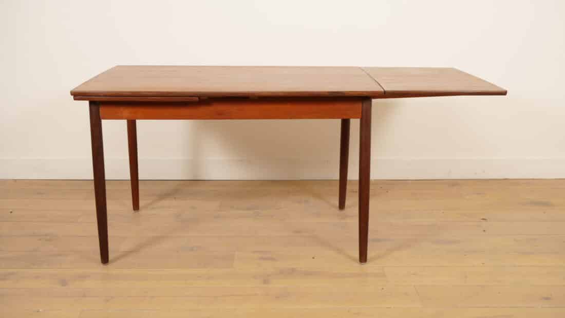 Vintage Eettafel Teak Uitschuifbaar 123 Cm Bootmodel