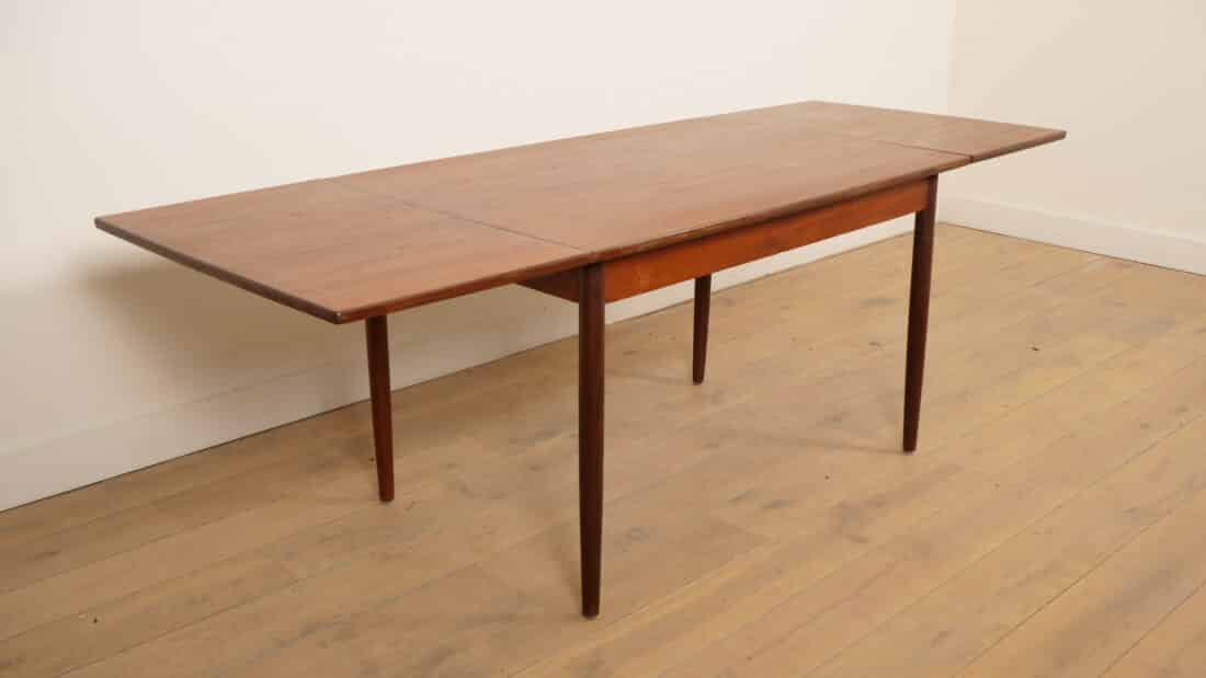Vintage Eettafel Teak Uitschuifbaar 123 Cm Bootmodel