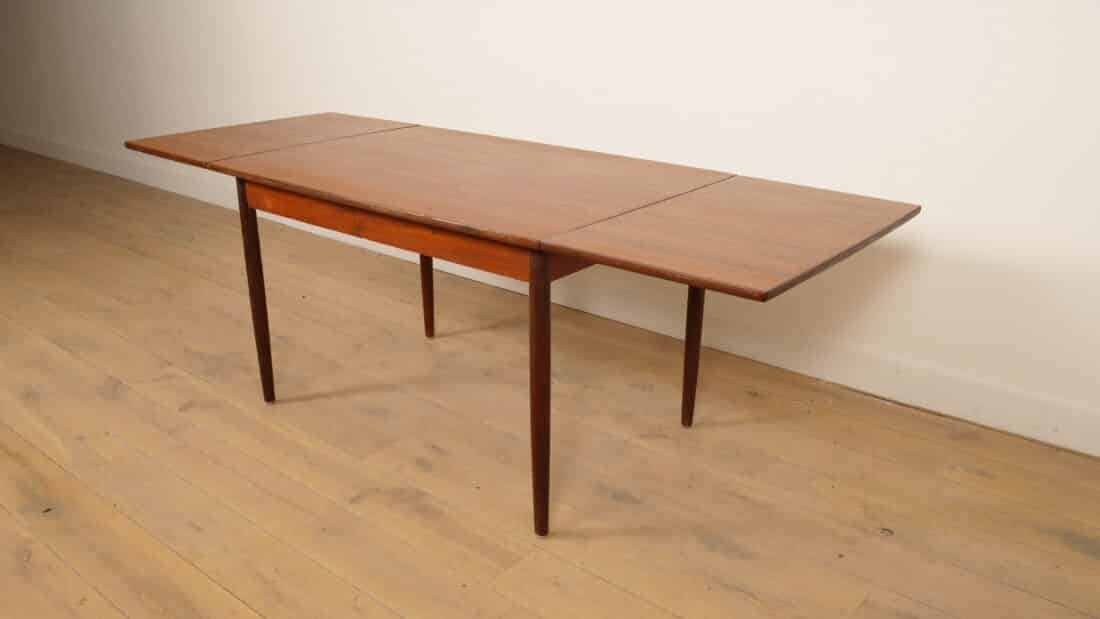 Vintage Eettafel Teak Uitschuifbaar 123 Cm Bootmodel