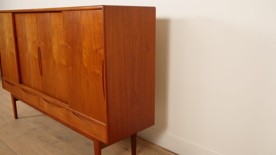 Vintage Deens Highboard Wandkast Teak 185 Cm Vintage Deens Highboard Wandkast Teak 185 Cm