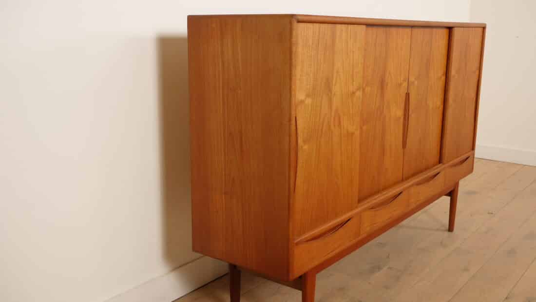 Vintage Deens Highboard Wandkast Teak 185 Cm Vintage Deens Highboard Wandkast Teak 185 Cm