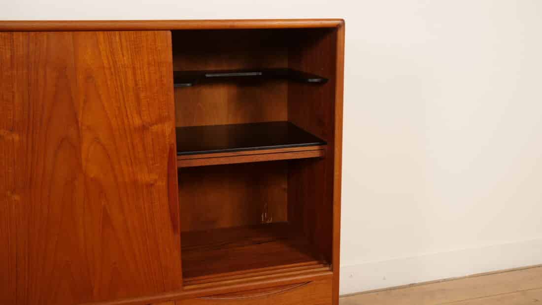 Vintage Deens Highboard Wandkast Teak 185 Cm Vintage Deens Highboard Wandkast Teak 185 Cm