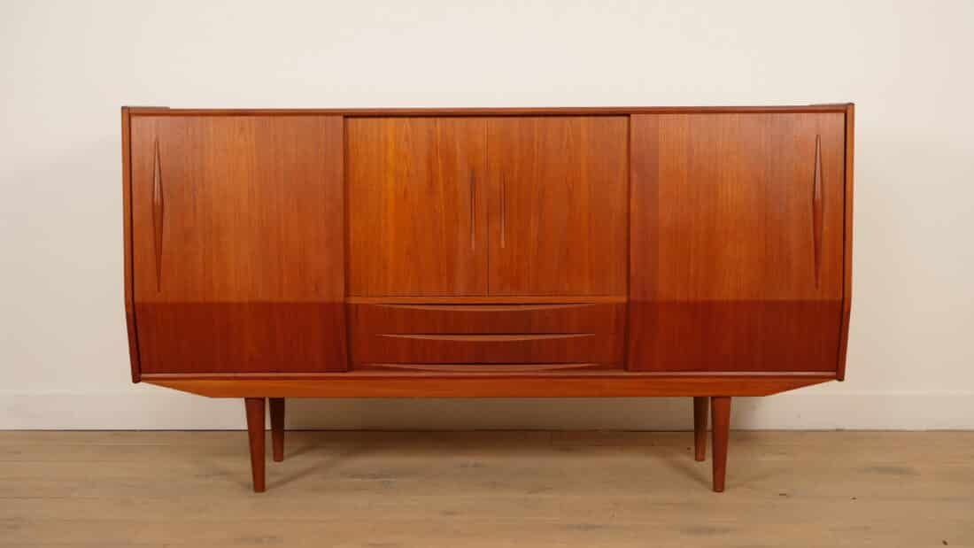 Vintage Highboard Wandkast Teak 1960s Vintage Highboard Wandkast Teak 1960s