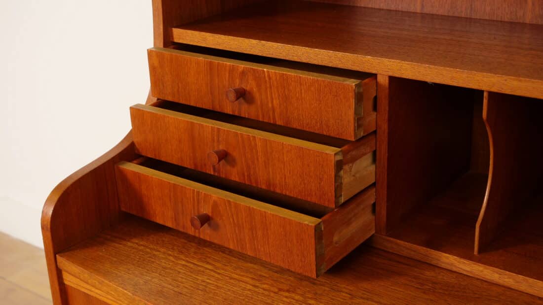 Vintage Deens Secretaire Teak 90 Cm